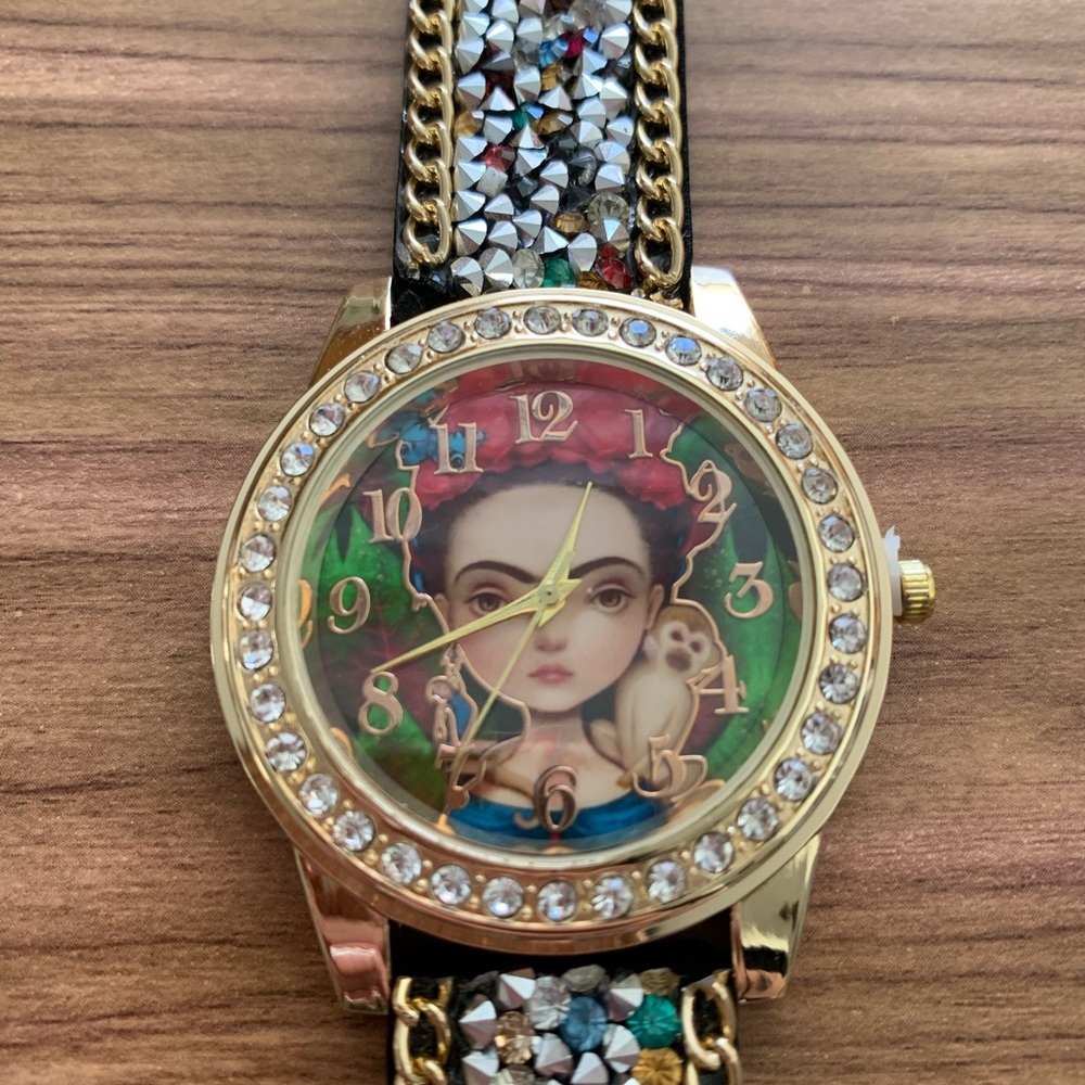 New Frida Kahlo vegan leather wrap watch
